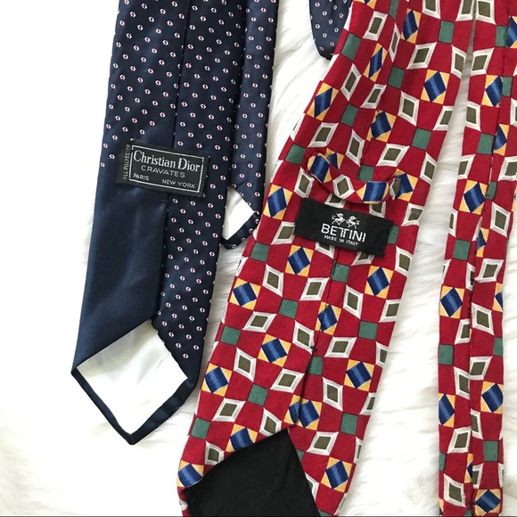 Christian Dior and Bettini Men’s Necktie - Picture 2 of 3